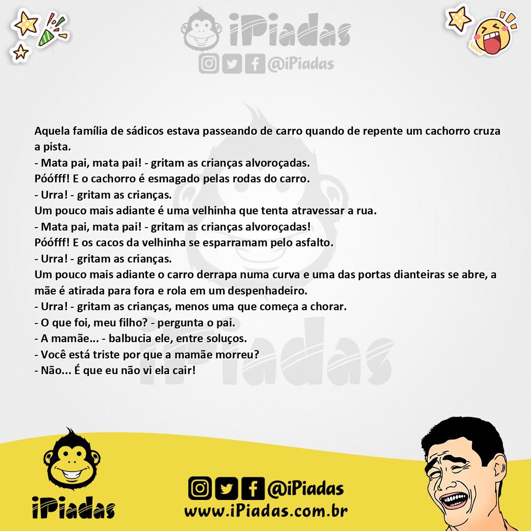 Ilustração da piada A Família Sadica no iPiadas