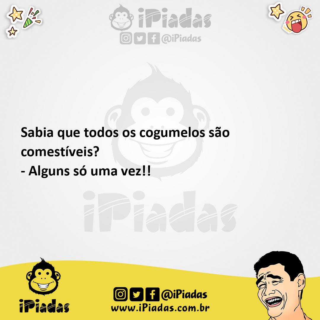 Ilustração da piada Cogumelos Comestiveis no iPiadas