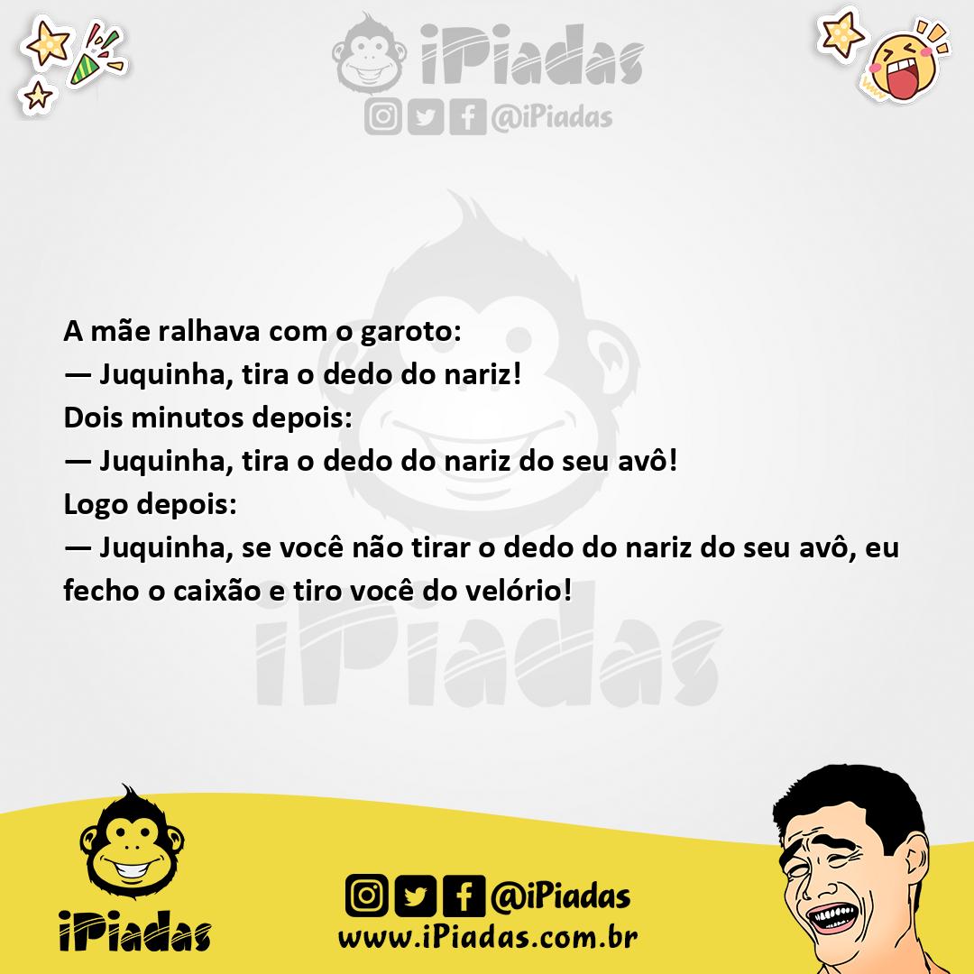 Ilustração da piada Dedo no Nariz no iPiadas