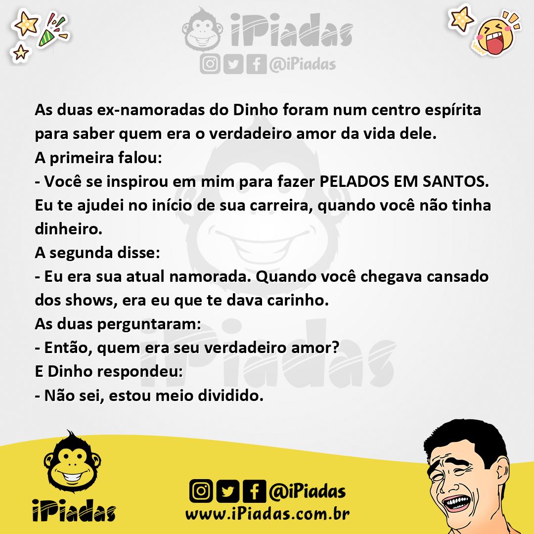 Ilustração da piada Dinho e suas namoradas no iPiadas