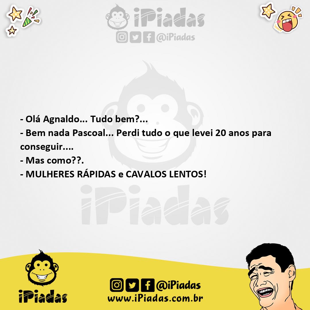 Ilustração da piada Perdi tudo no iPiadas