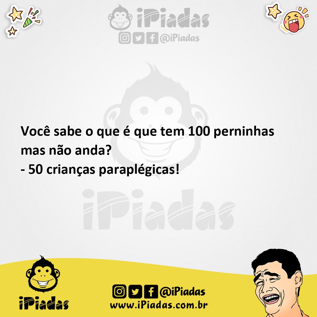 Ilustração da piada Pernas que não andam no iPiadas