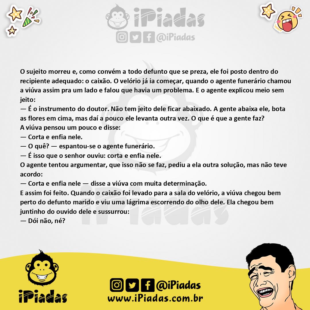 Ilustração da piada Problema no Velório no iPiadas