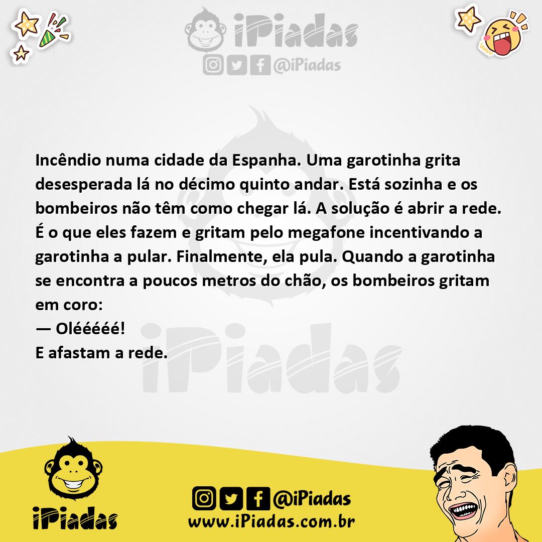 Ilustração da piada Resgate no Incêndio no iPiadas