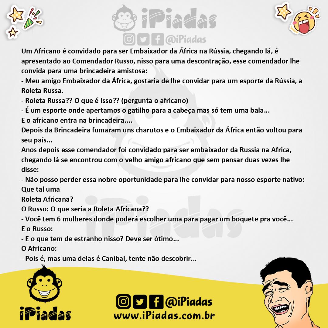 Ilustração da piada Roleta Russa no iPiadas