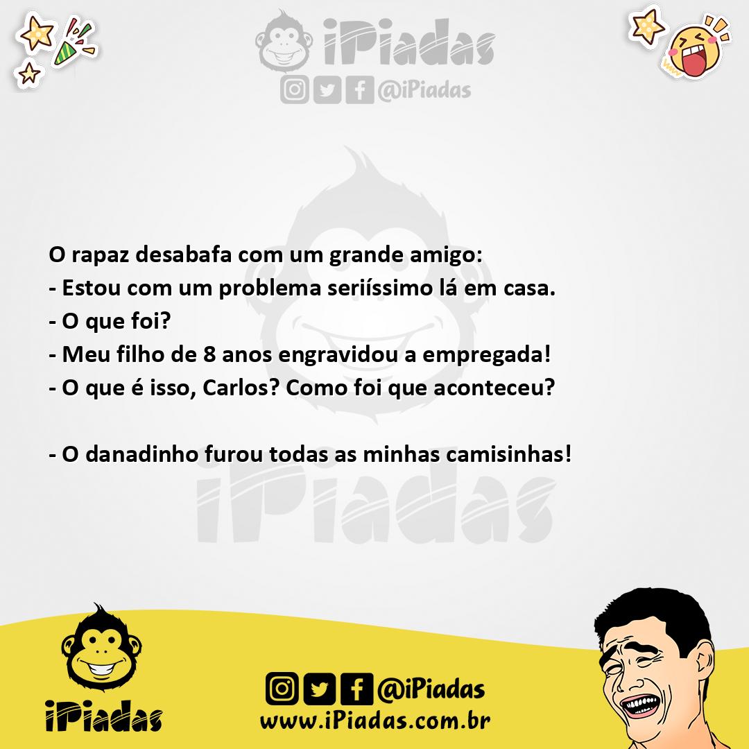 Ilustração da piada Um problema seríssimo no iPiadas