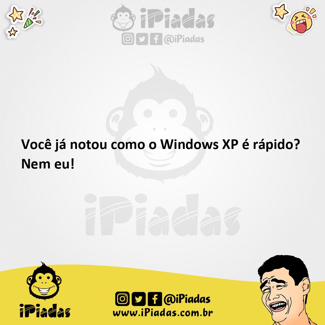 Ilustração da piada A Velocidade do Windows no iPiadas
