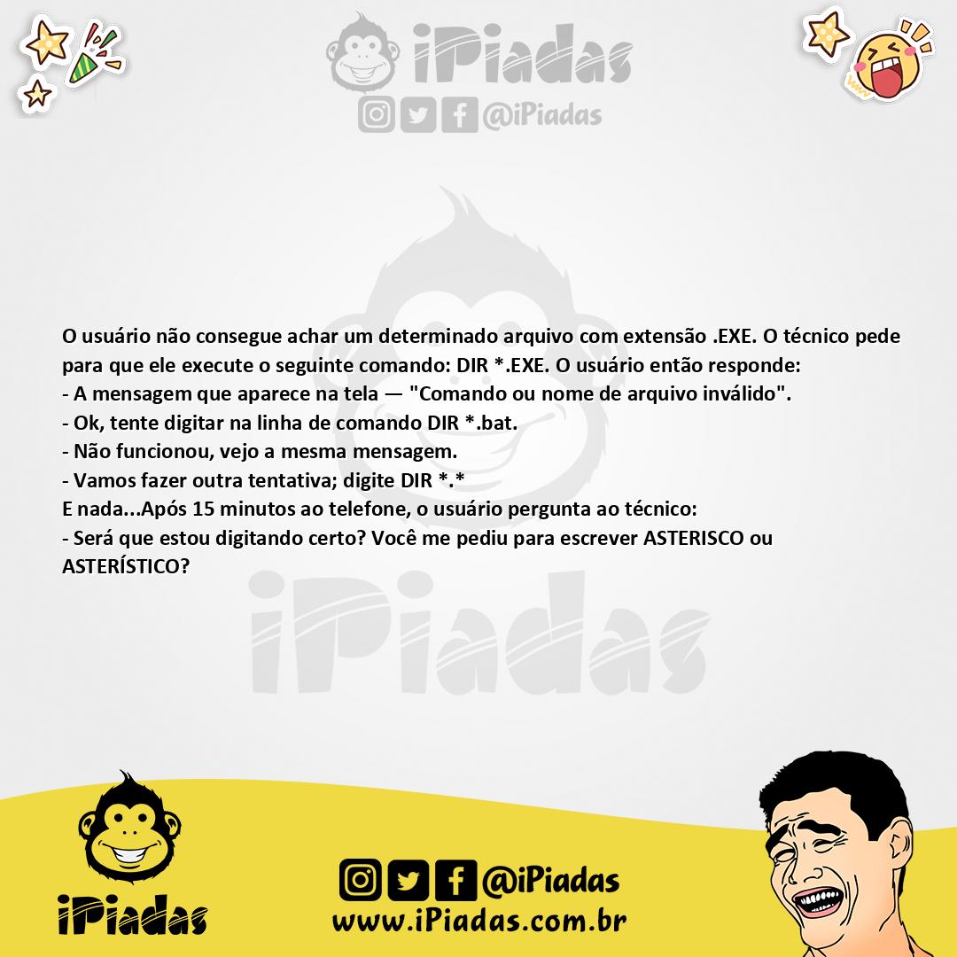 Ilustração da piada Asterisco ou asterístico? no iPiadas
