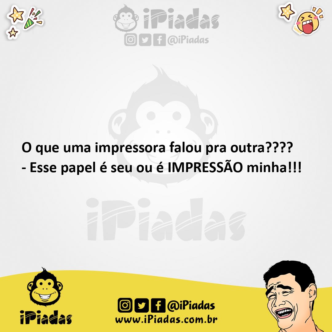 Ilustração da piada Dialogo das Impressoras no iPiadas