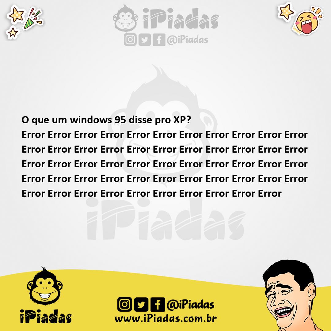 Ilustração da piada Fatal Error! no iPiadas
