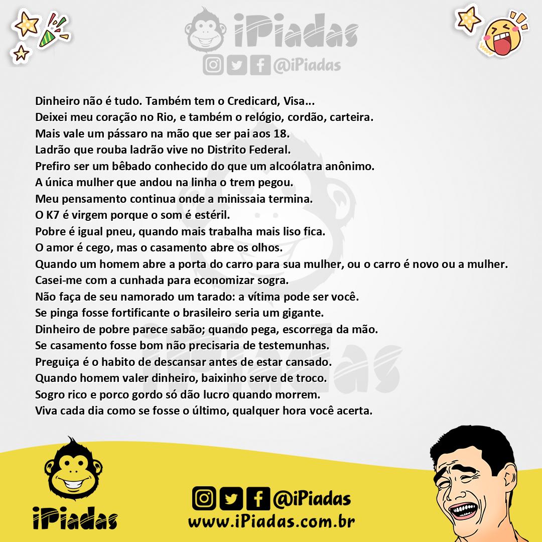 Ilustração da piada Frases com um fundo de verdade... no iPiadas