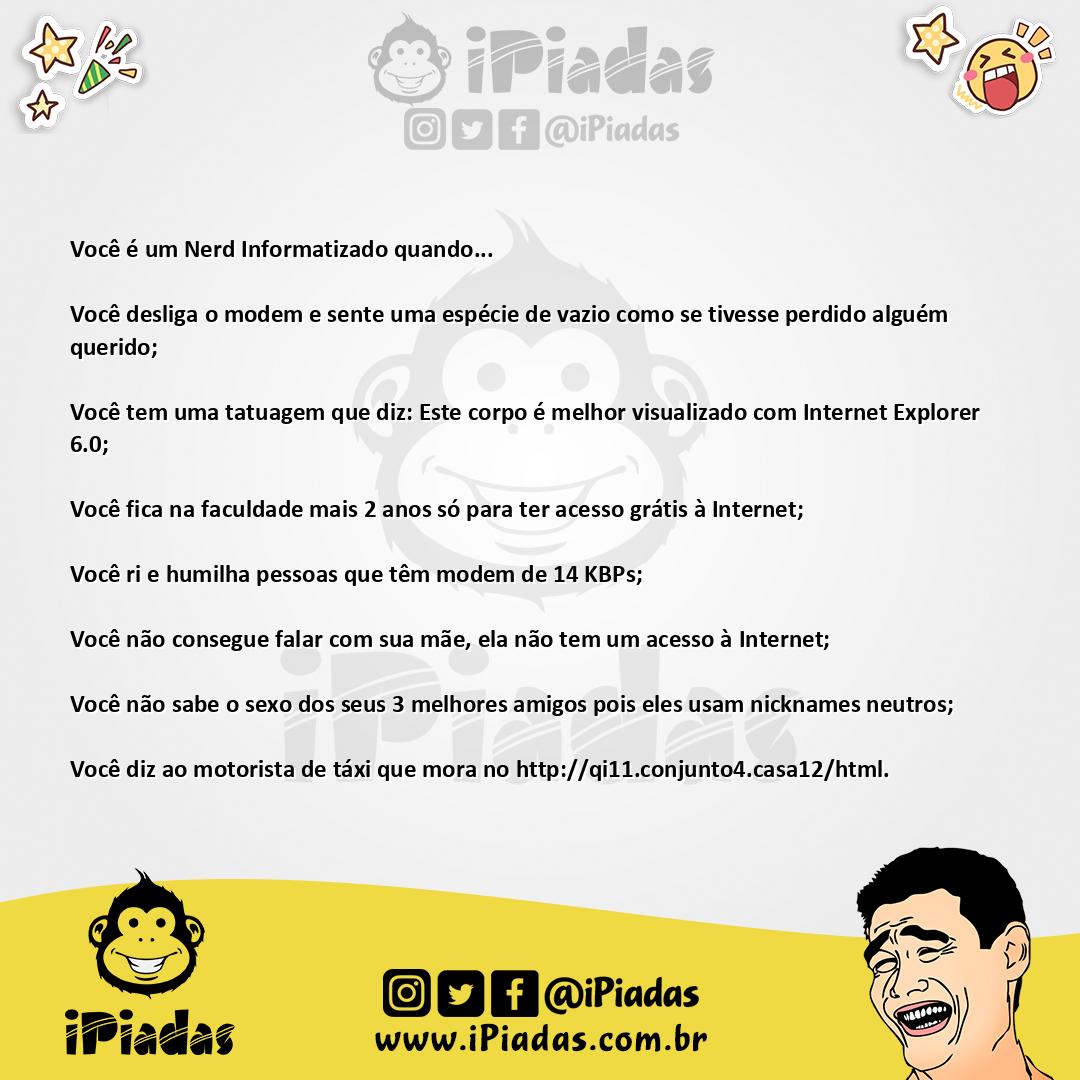 Ilustração da piada Nerd Informatizado no iPiadas