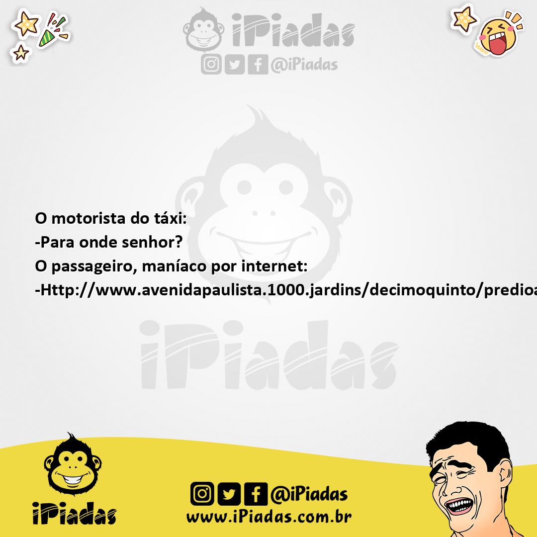 Ilustração da piada O Viciado Em Internet no iPiadas
