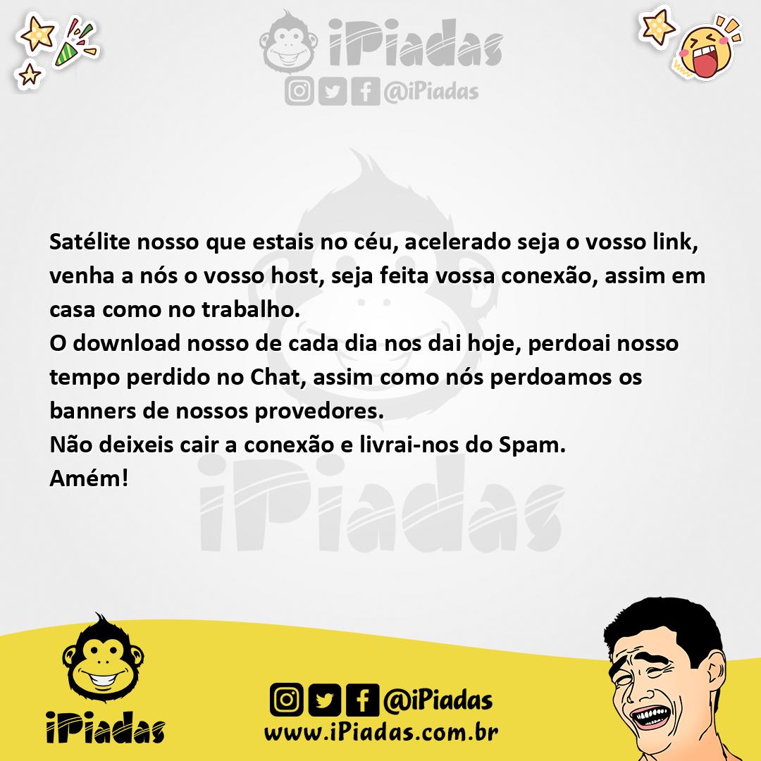Ilustração da piada Oração do internauta no iPiadas