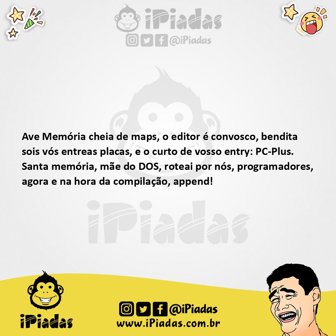 Ilustração da piada Oração dos programadores - 2 no iPiadas
