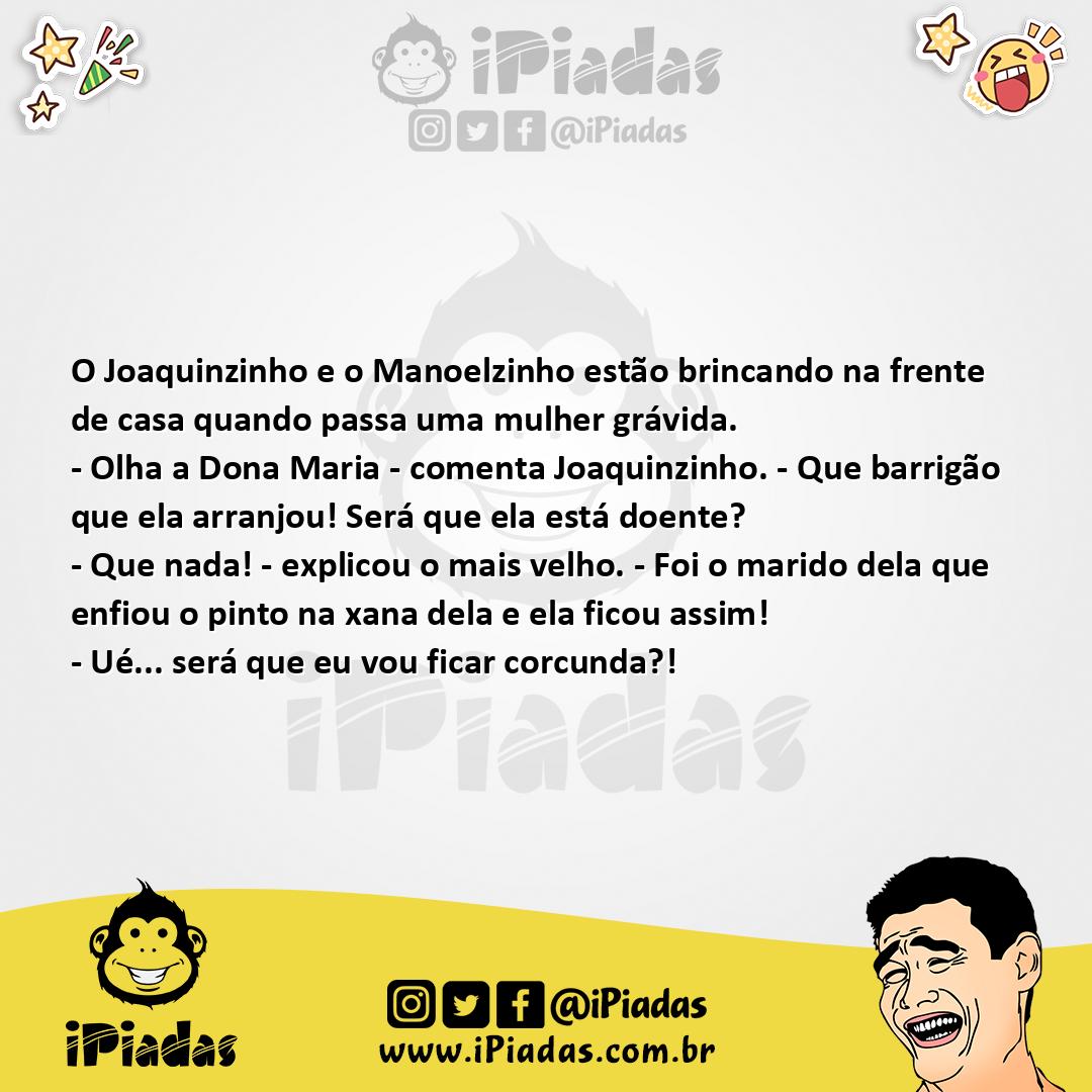 Ilustração da piada A mulher grávida no iPiadas