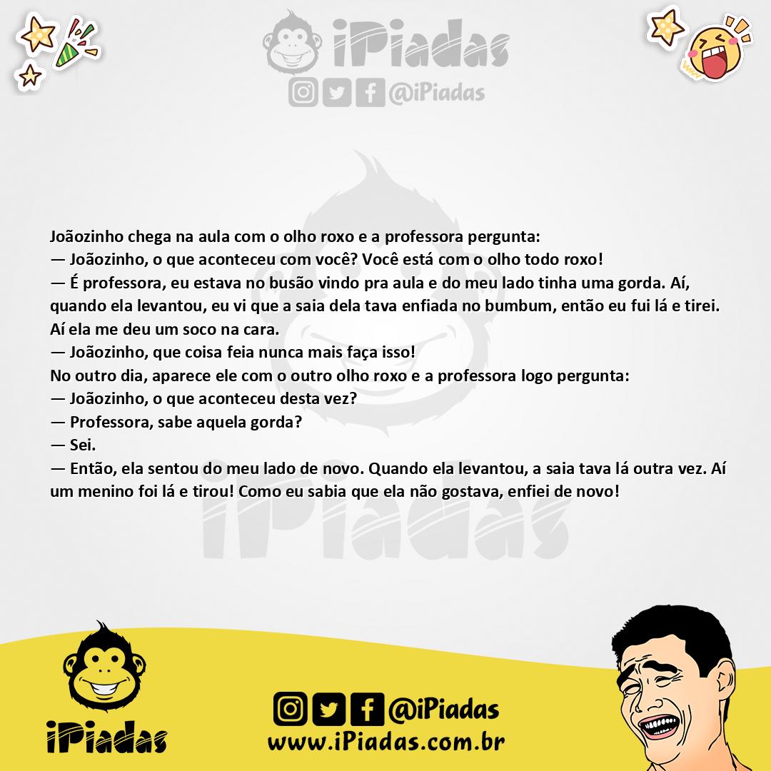 Ilustração da piada Ajuda do Joãozinho no iPiadas