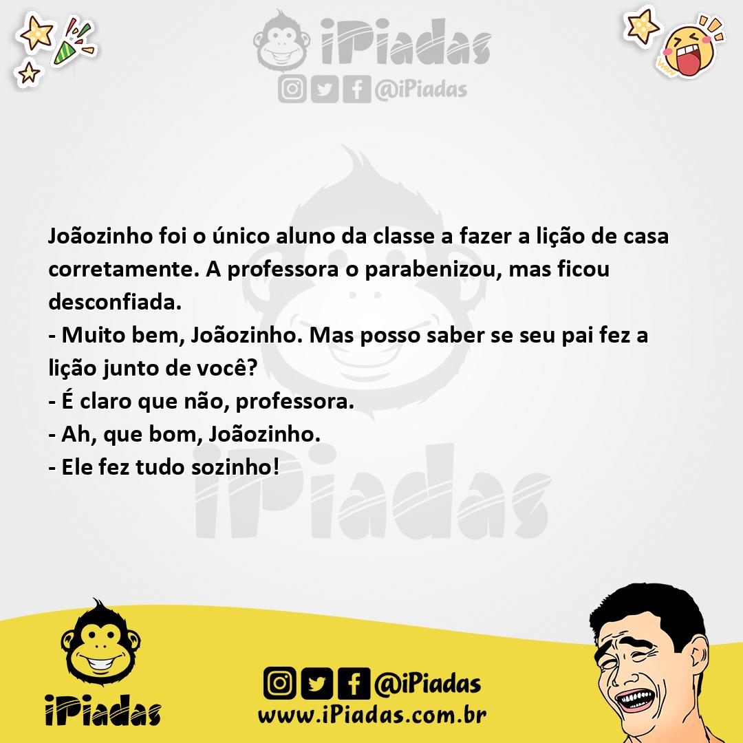 Ilustração da piada Ajuda na Lição de Casa no iPiadas