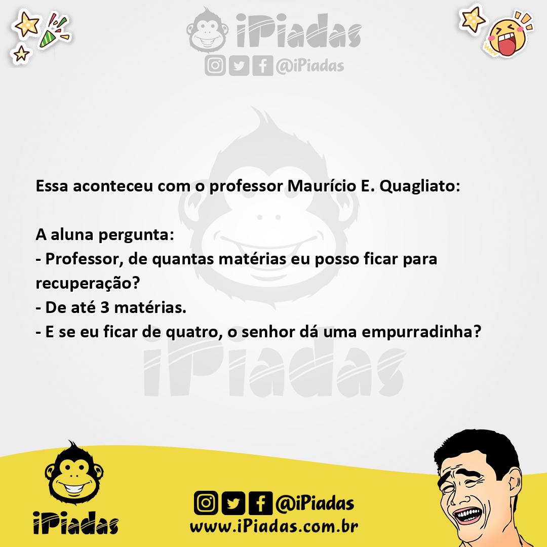 Ilustração da piada Aluna aplicada no iPiadas