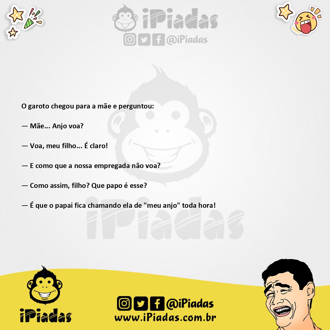 Ilustração da piada Anjos sem asas no iPiadas