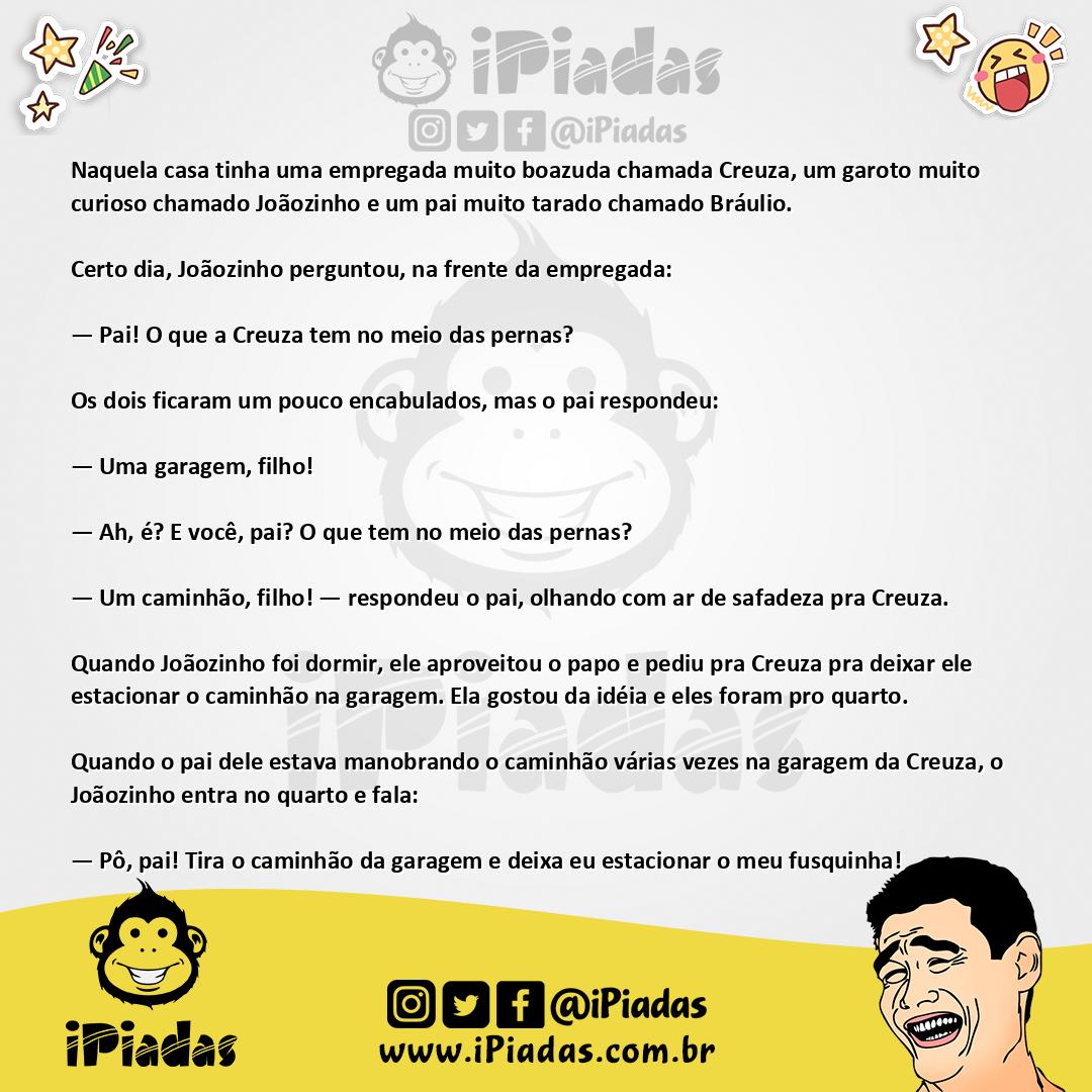 Ilustração da piada Caminhão e a garagem no iPiadas