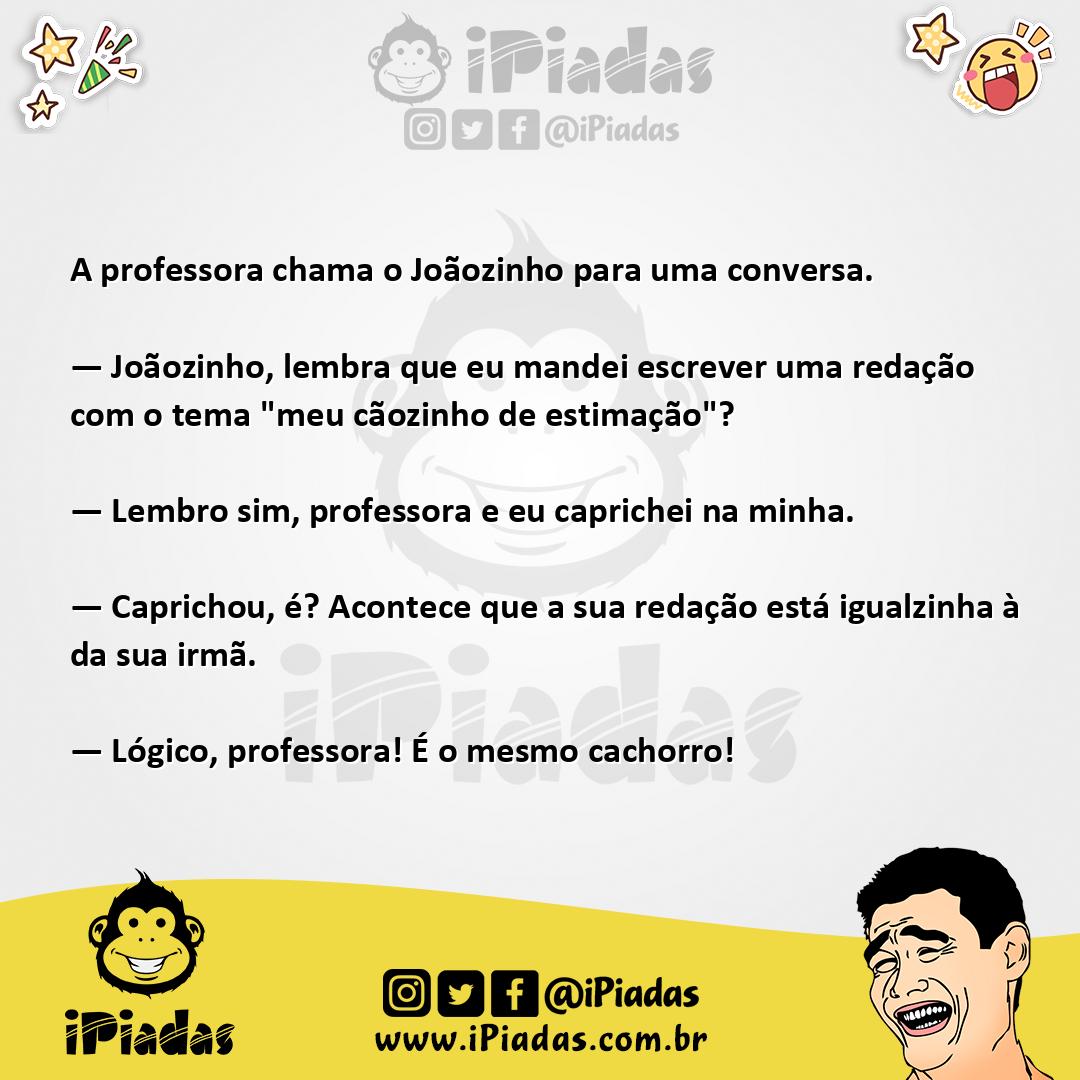 Ilustração da piada Cãozinho de estimação no iPiadas