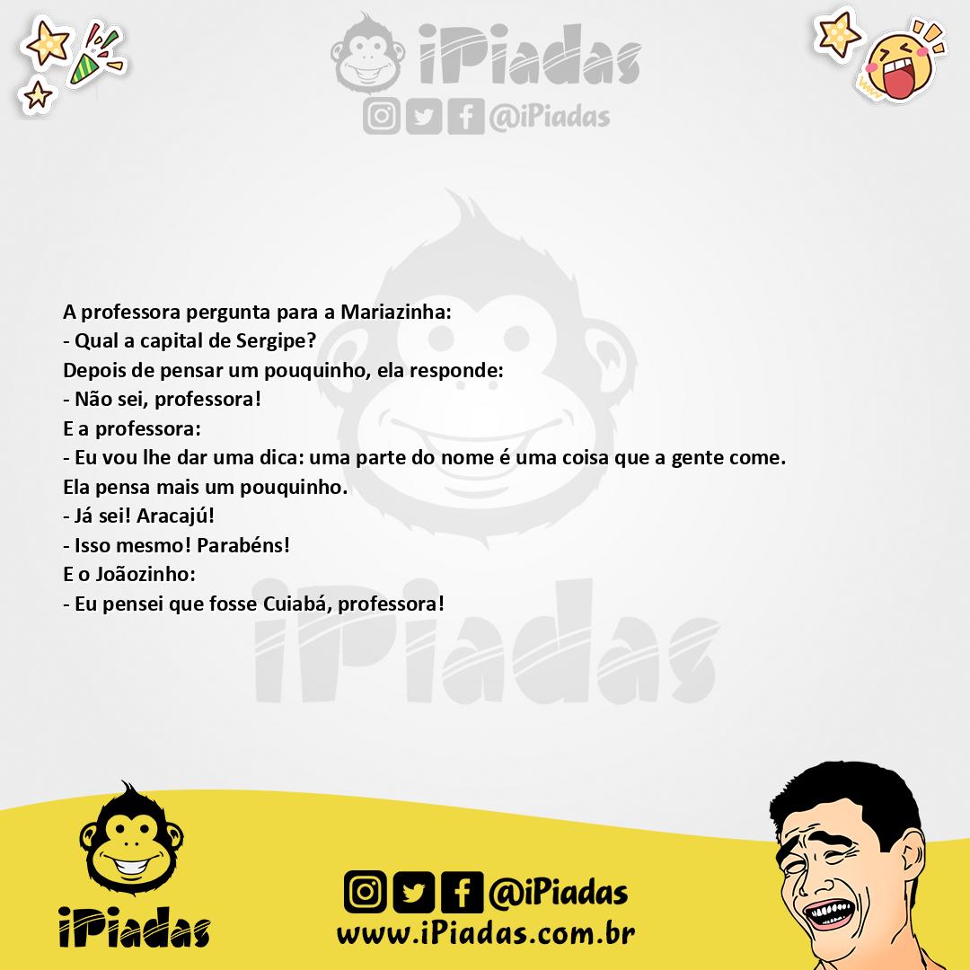 Ilustração da piada Capital de Sergipe no iPiadas