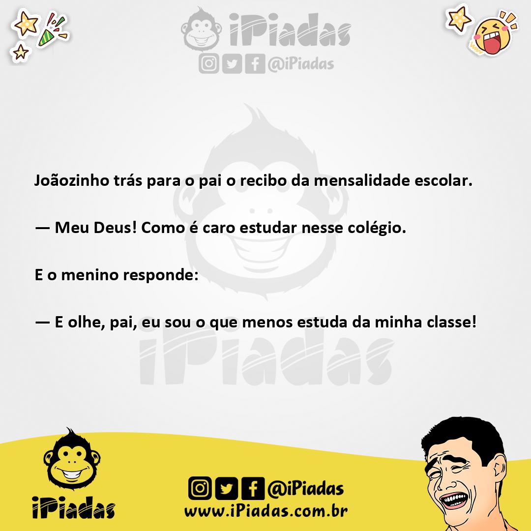 Ilustração da piada Colégio do Joãozinho no iPiadas