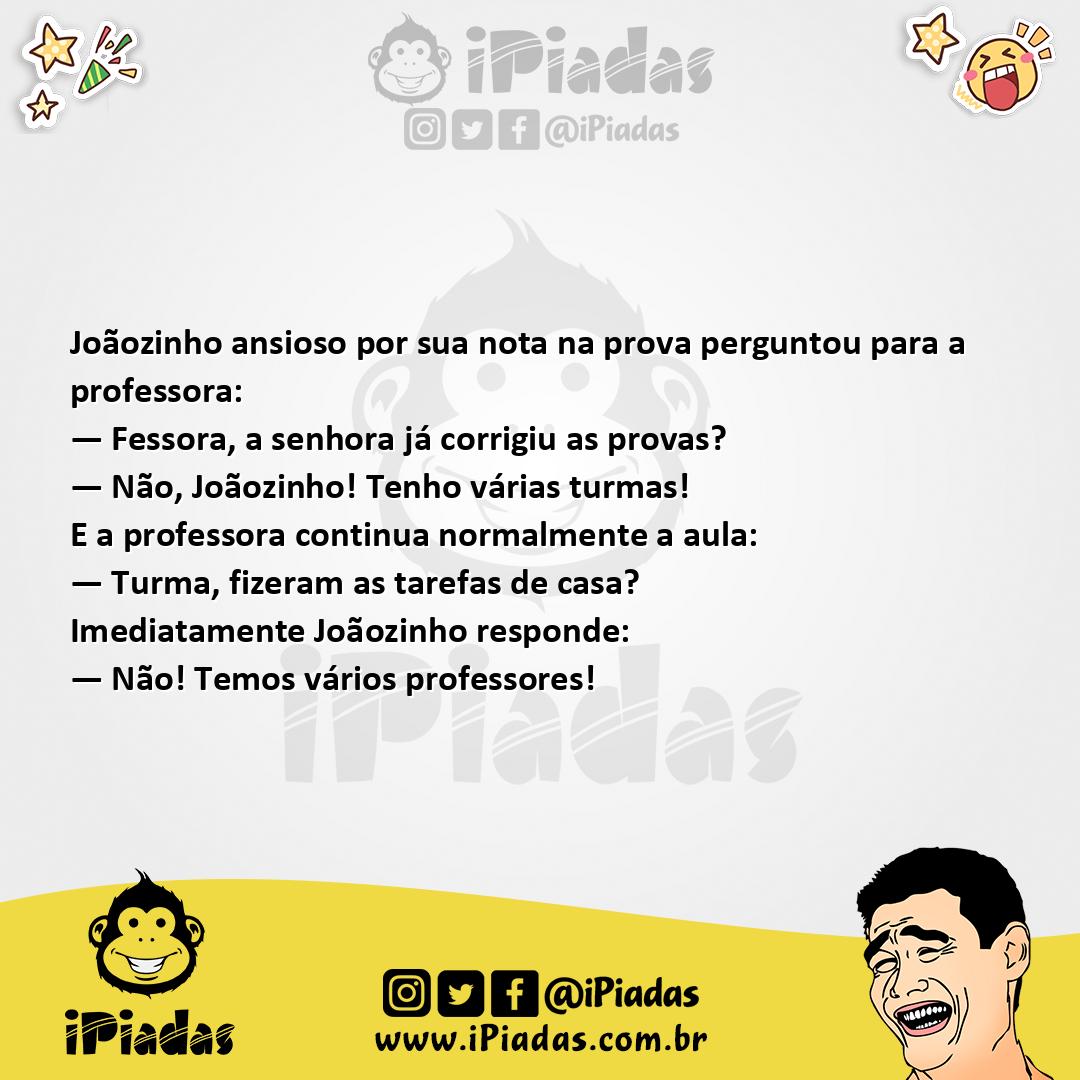 Ilustração da piada Correção da Prova no iPiadas