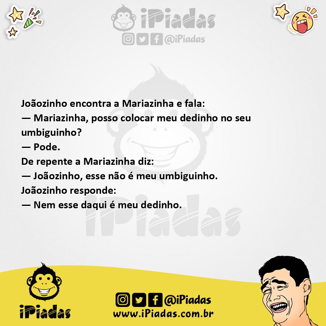 Ilustração da piada Dedo no Umbigo no iPiadas