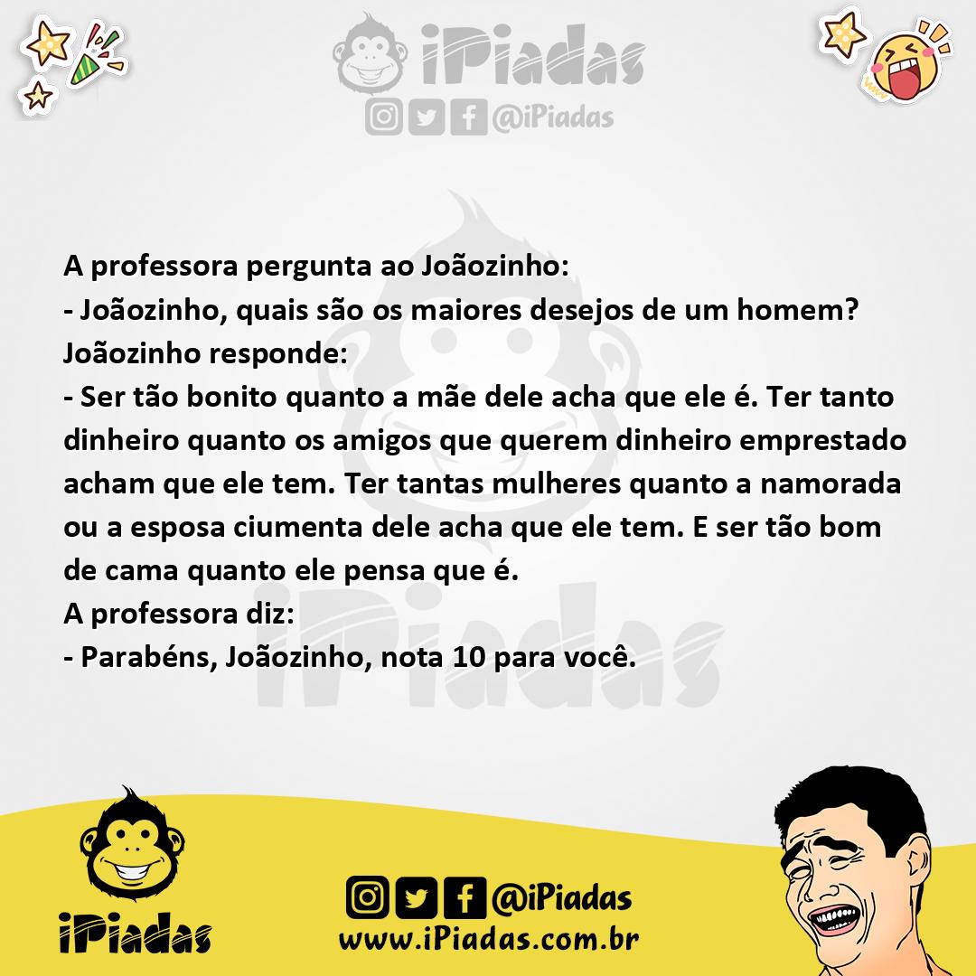 Ilustração da piada Desejos de um Homem no iPiadas