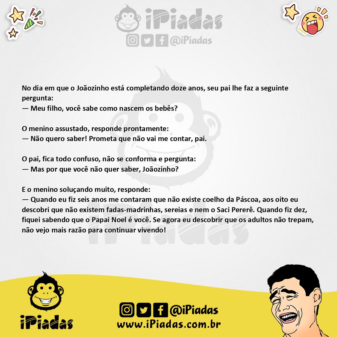 Ilustração da piada Desgosto de filho no iPiadas