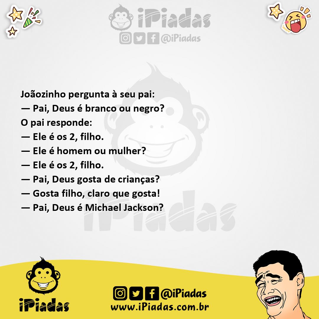 Ilustração da piada Dúvidas sobre Deus no iPiadas