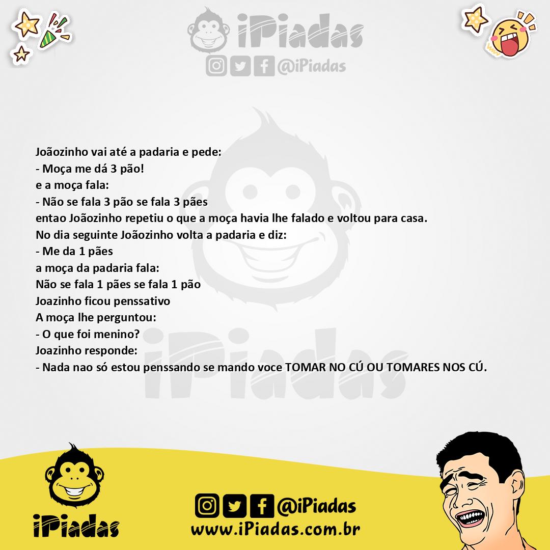 Ilustração da piada É pão ou pães? no iPiadas