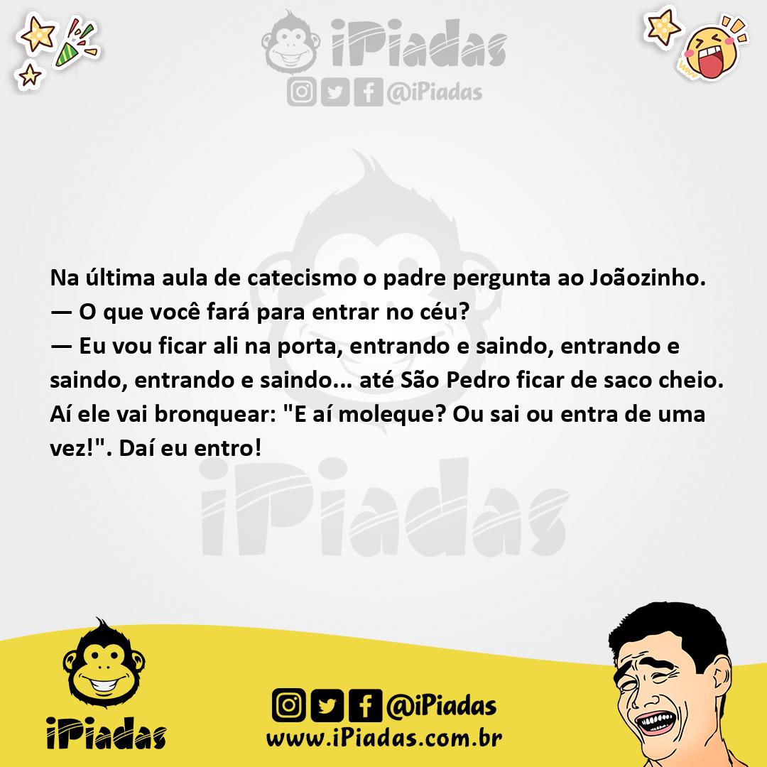 Ilustração da piada Entrar no Céu no iPiadas