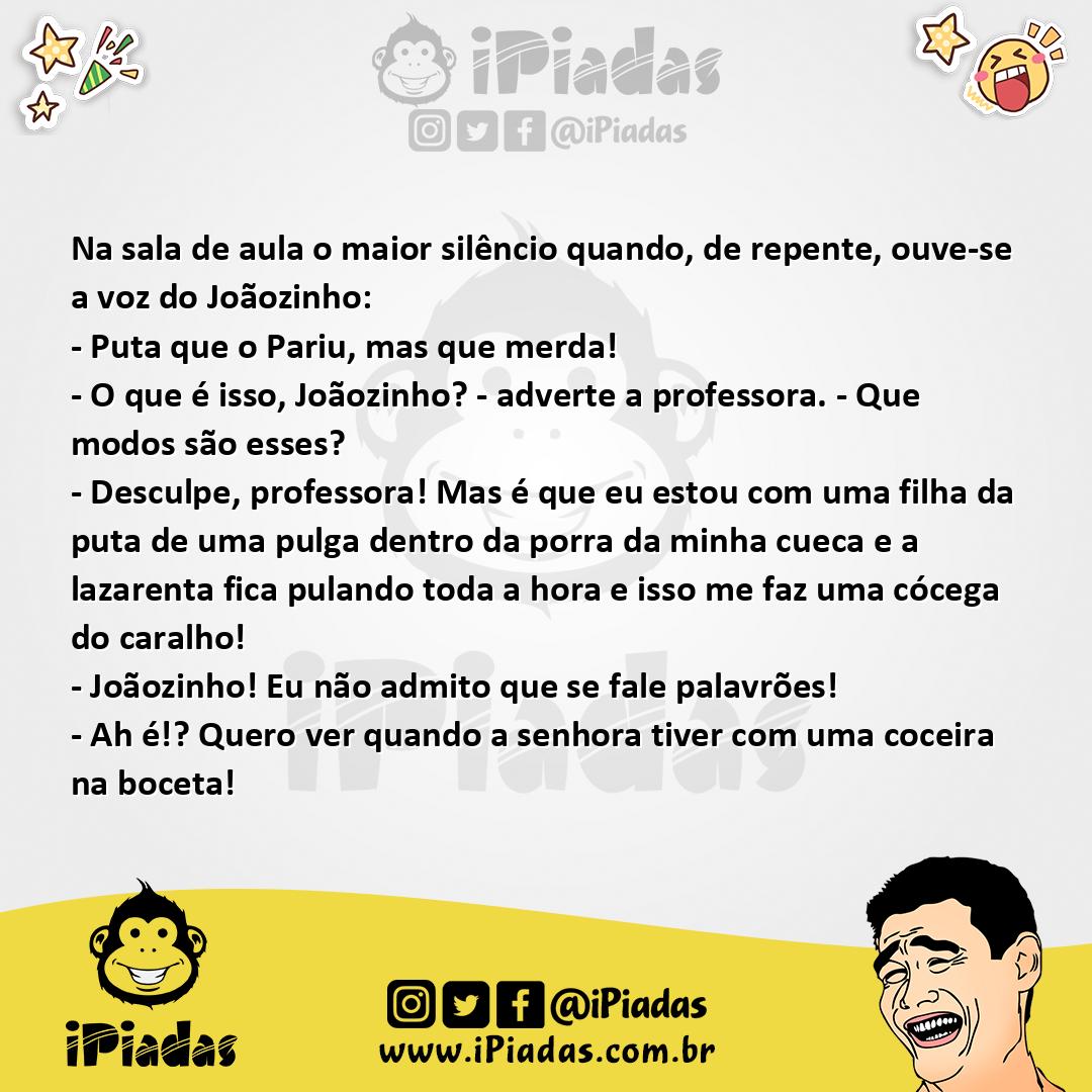 Ilustração da piada Falando Palavrão no iPiadas