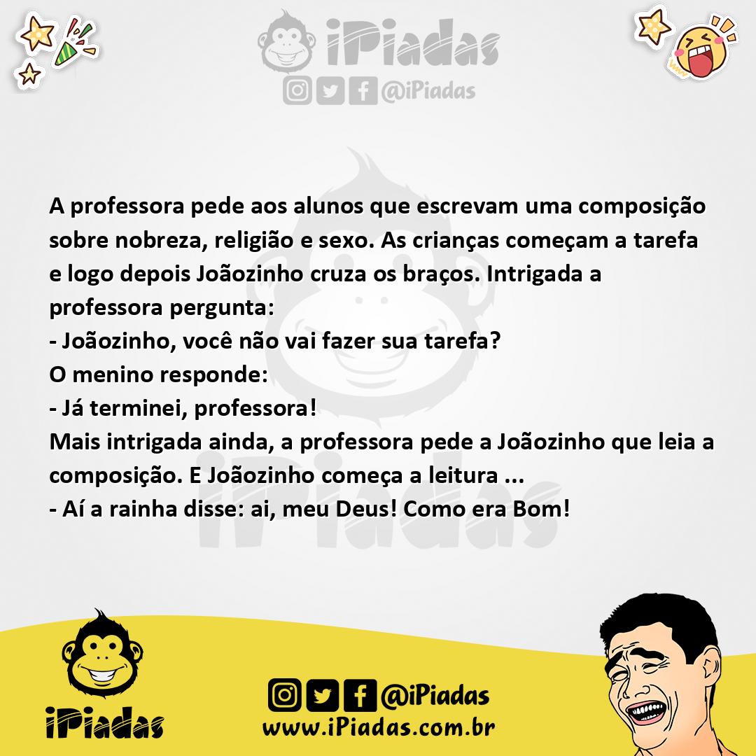 Ilustração da piada Fazendo uma composição no iPiadas