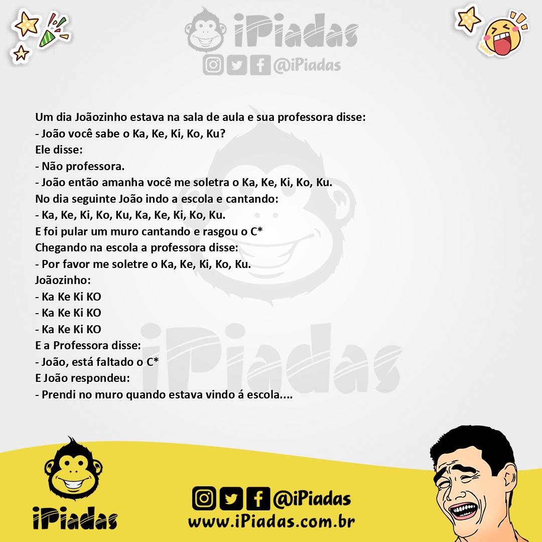 Ilustração da piada Indo a Escoola no iPiadas