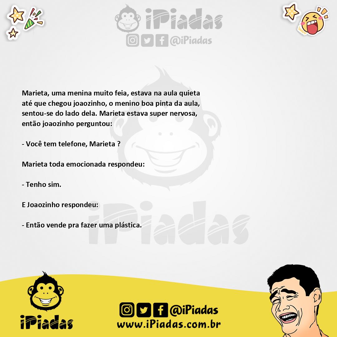 Ilustração da piada Joãozinho e a feia no iPiadas