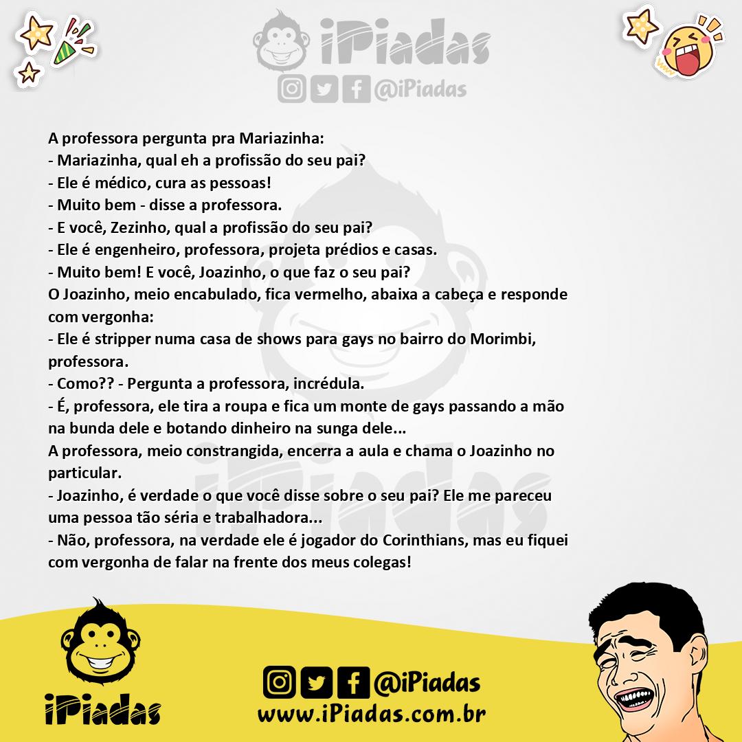 Ilustração da piada Joãozinho e as profissoes no iPiadas