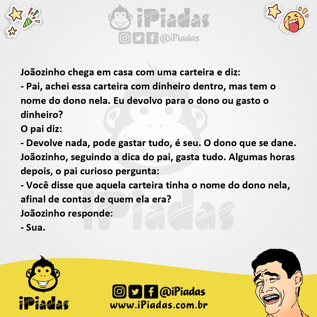 Ilustração da piada Joãozinho e o Pai Malandro no iPiadas