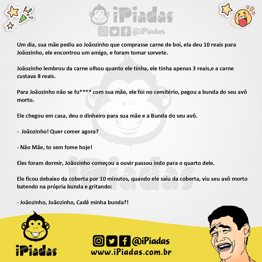 Ilustração da piada Joãozinho e Seu Avô Morto no iPiadas