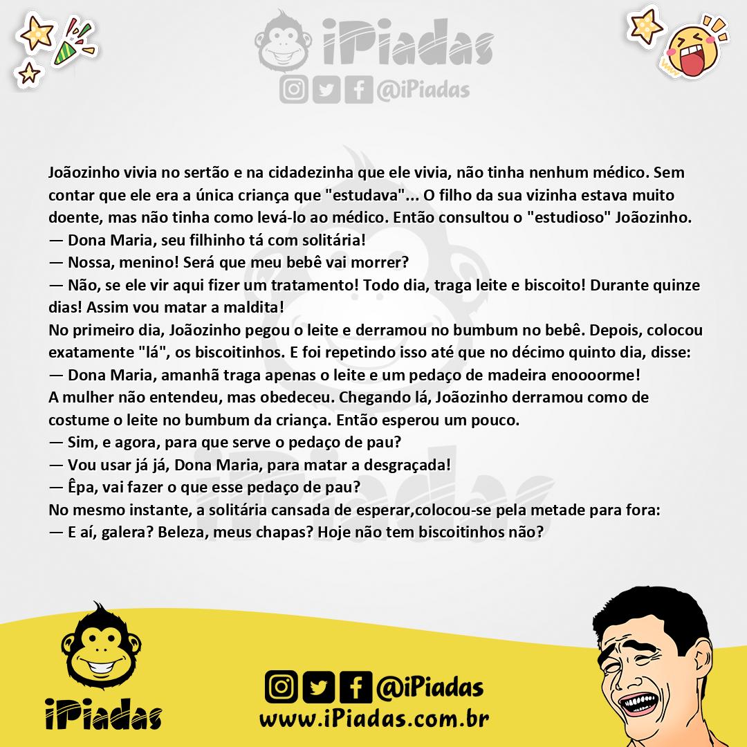 Ilustração da piada Joãozinho Médico no iPiadas