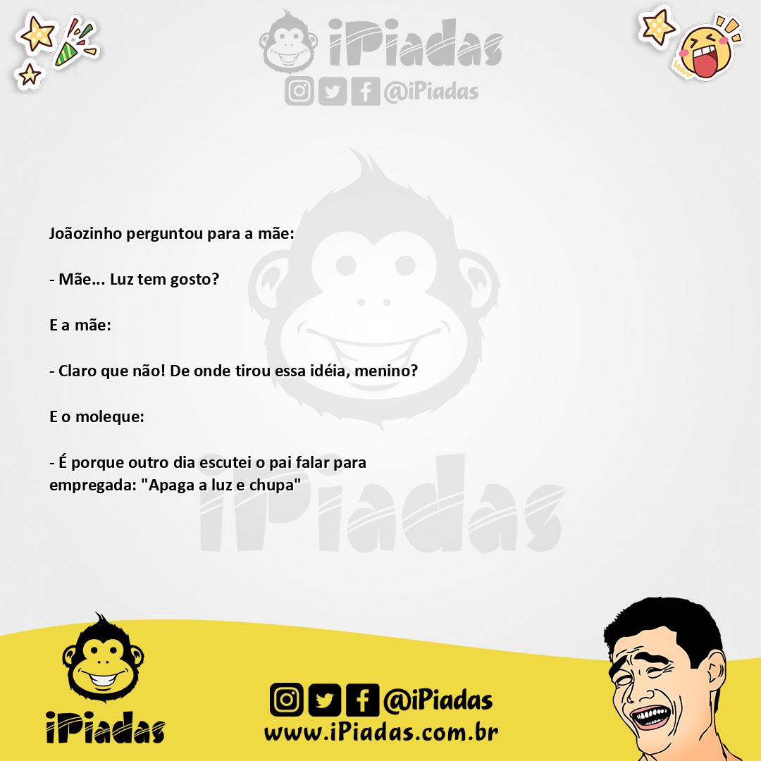 Ilustração da piada Luz com gosto no iPiadas