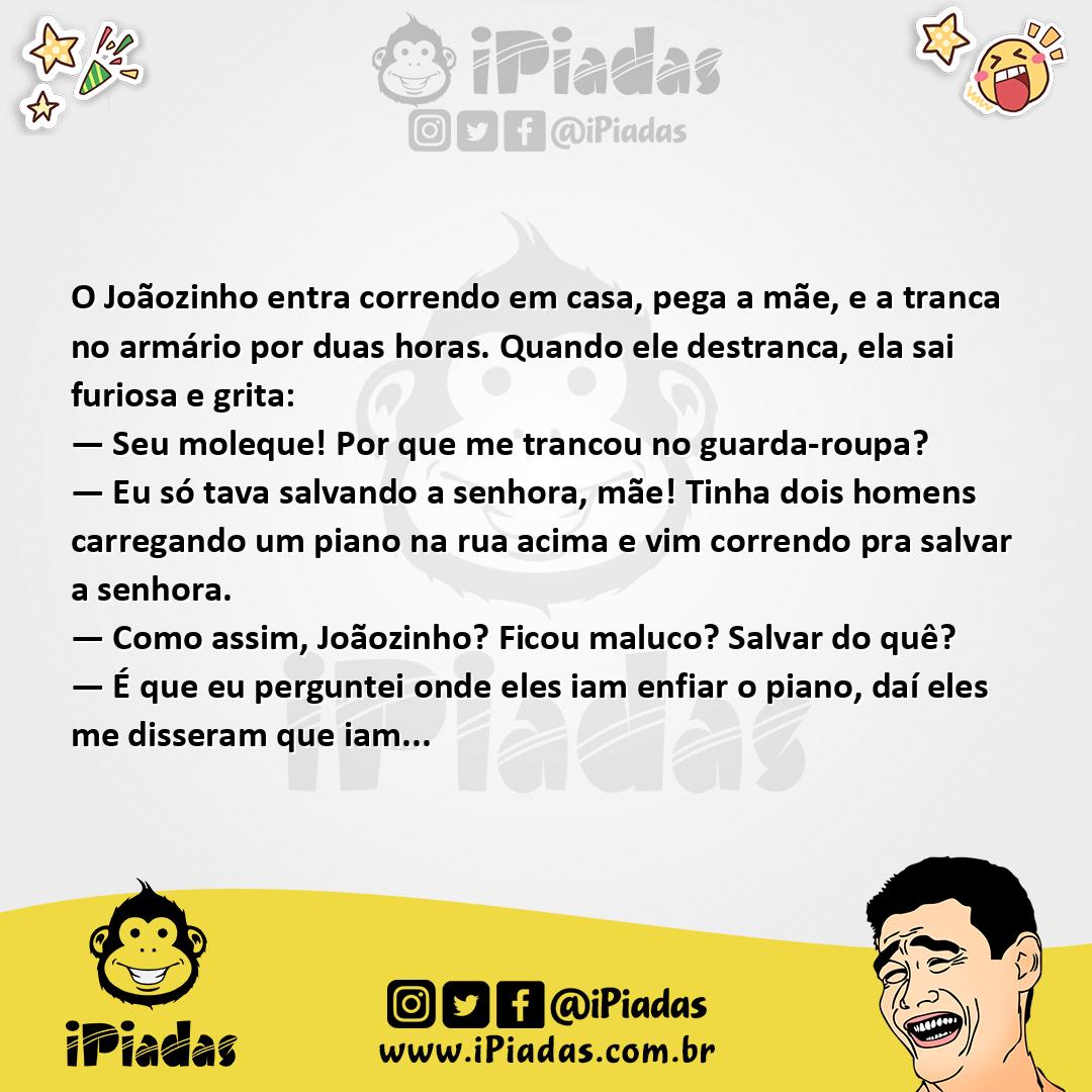 Ilustração da piada Mãe no Armário no iPiadas