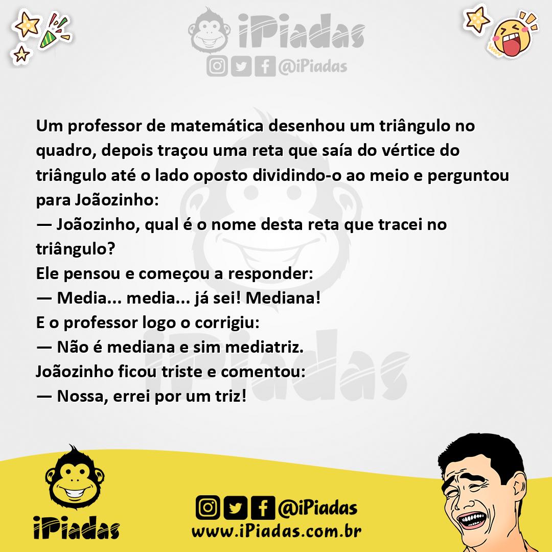 Ilustração da piada Nome da Reta no iPiadas