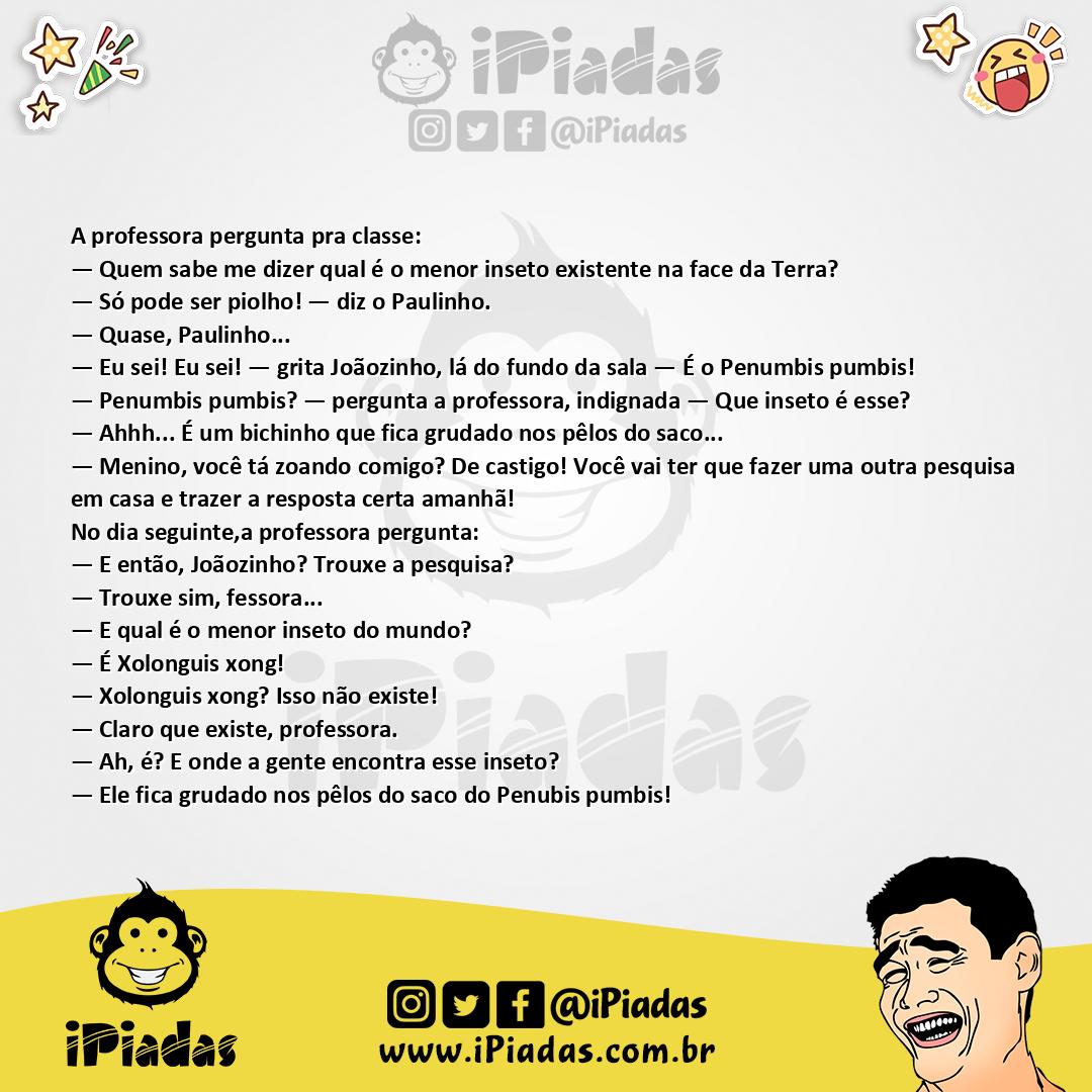 Ilustração da piada O Menor Inseto no iPiadas
