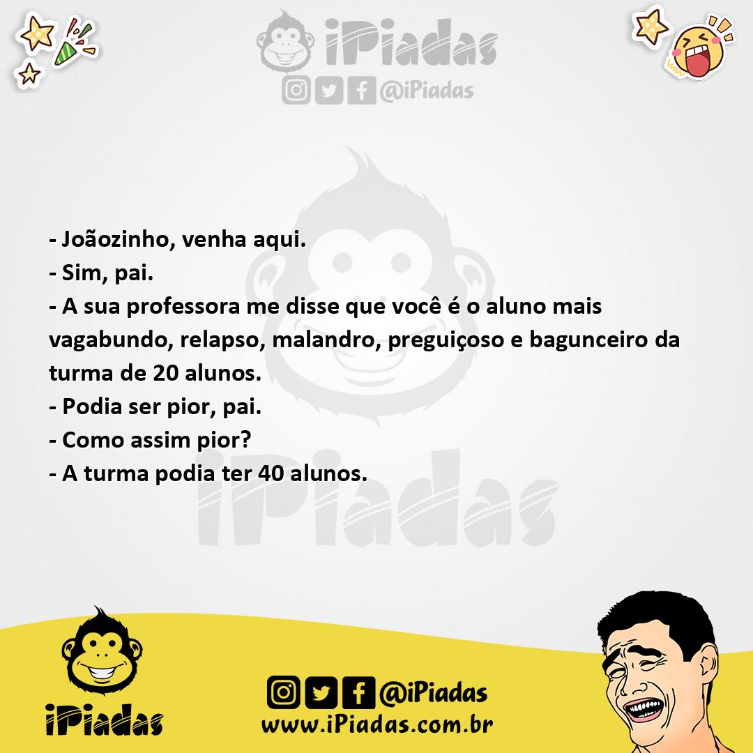 Ilustração da piada O Pior Aluno no iPiadas
