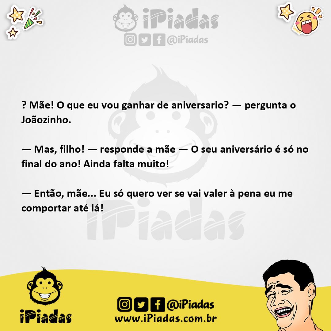 Ilustração da piada O que eu vou ganhar? no iPiadas