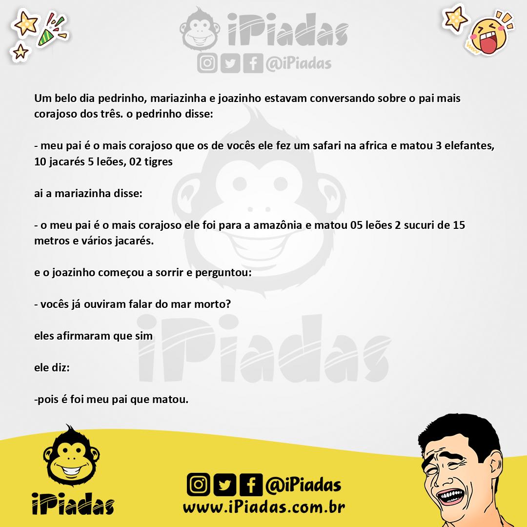 Ilustração da piada Pai corajoso no iPiadas